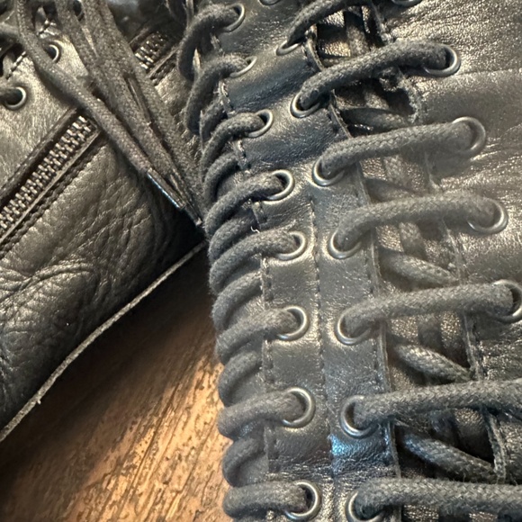 Ann Demeulemeester triple lace knee high talon heels 37 - Picture 7 of 15